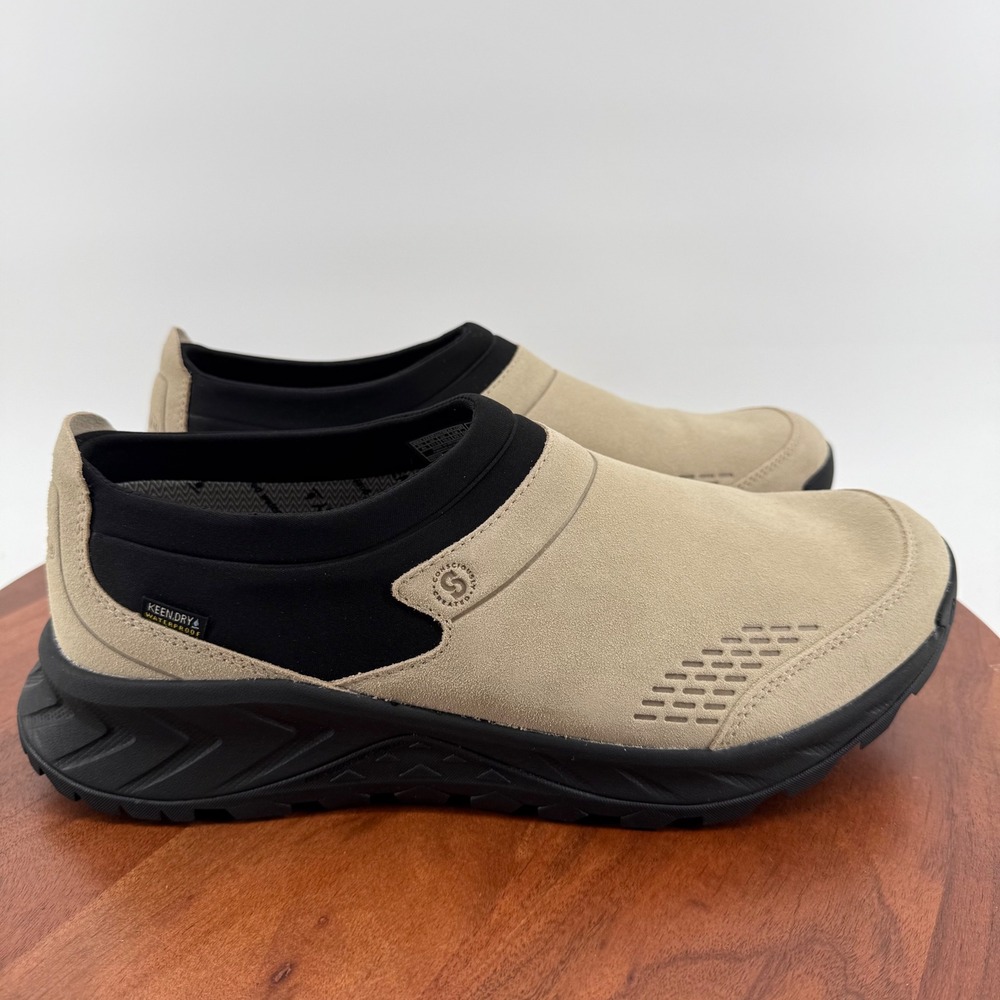 Keen TTS Moc WP Safari Black Waterproof‎ Suede Slip On Hiking Shoes Men 11.5